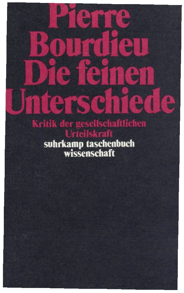Die feinen Unterschiede_ Kritik der gesellschaftlichen -- Pierre Bourdieu (auth_), Bernd Schwibs, Achim Russer -- Suhrkamp-Taschenbuch Wissenschaft, -- 9783518067437 -- ccb15704ec4a171143e5a026e87ef5c6 -- Anna’s Archiv